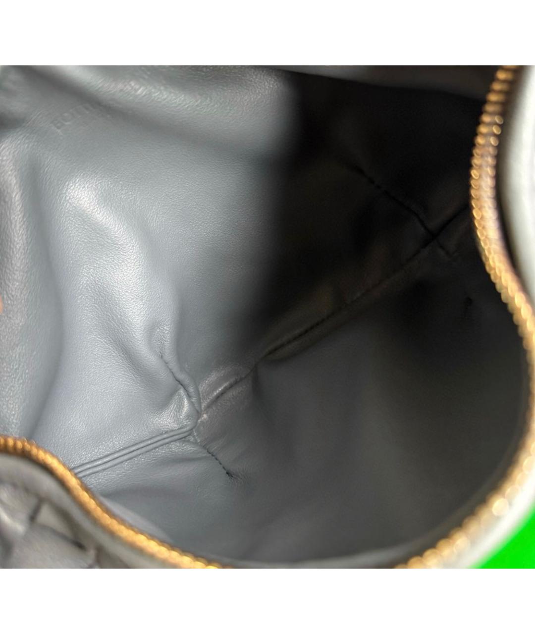 BOTTEGA VENETA Серая кожаная сумка с короткими ручками, фото 6