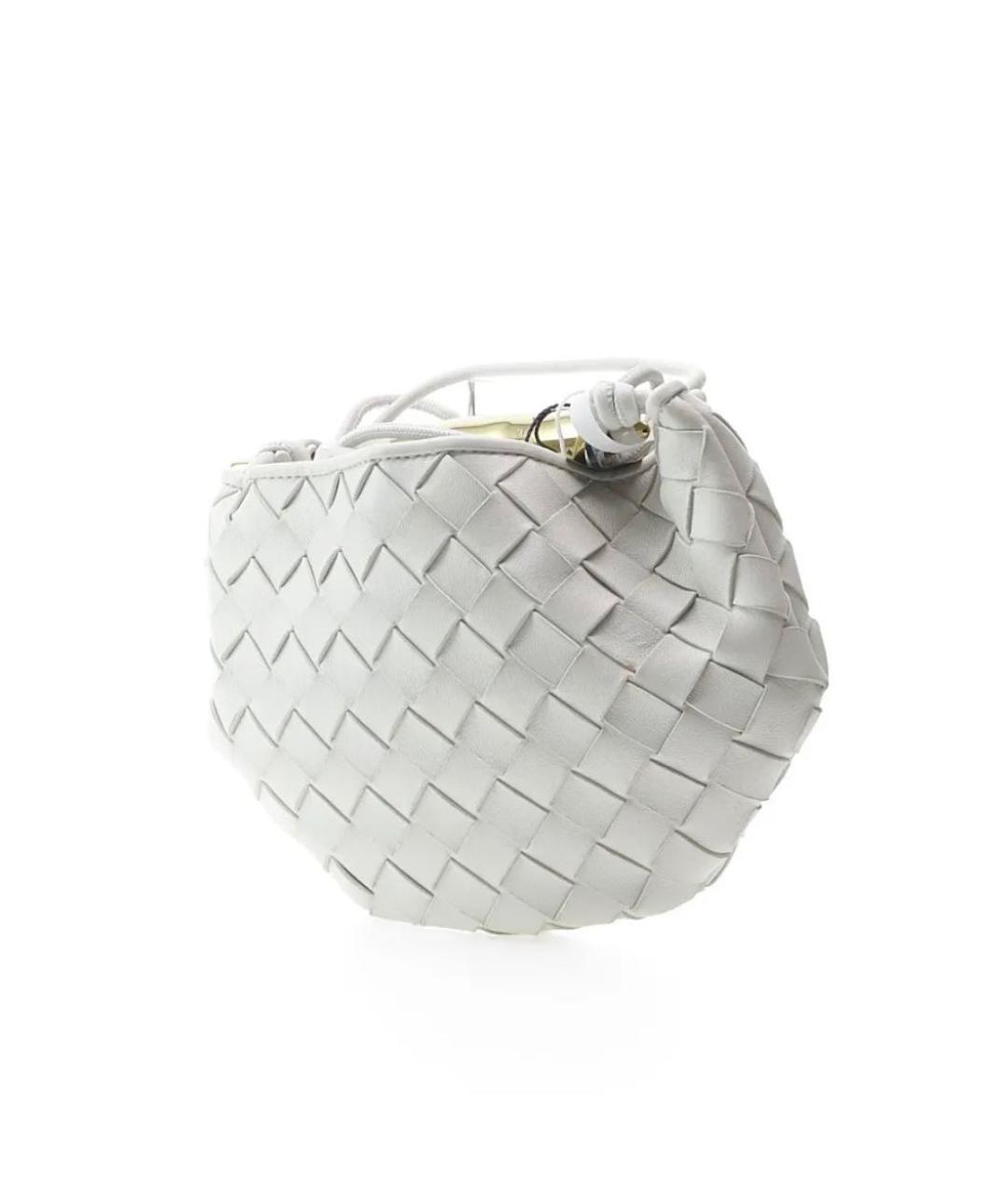 BOTTEGA VENETA Белая кожаная сумка через плечо, фото 2