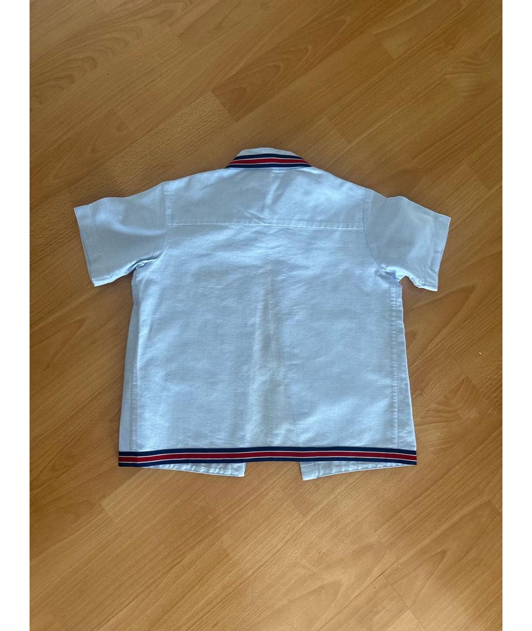 GUCCI KIDS Голубая хлопковая детская рубашка, фото 2