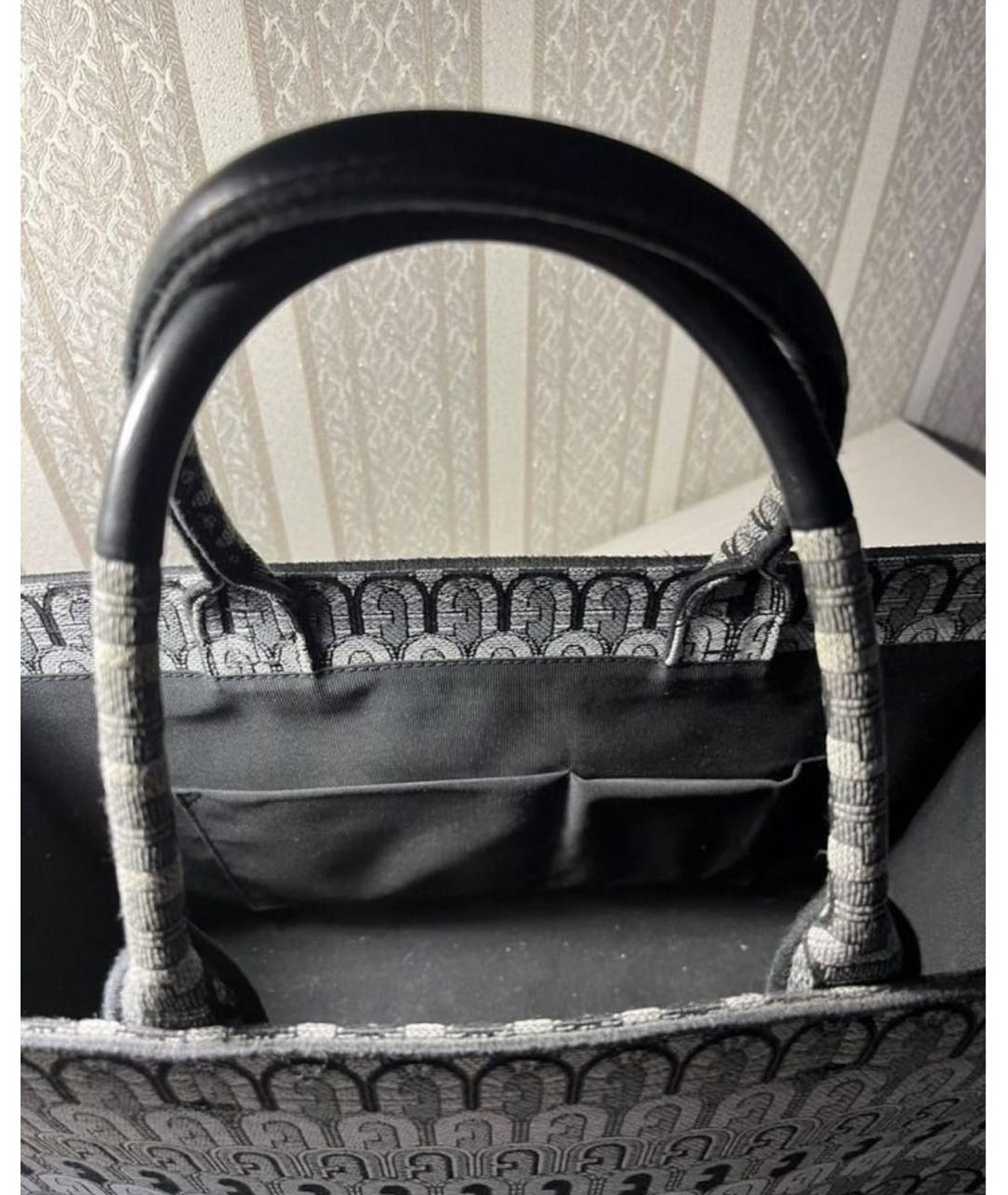 FURLA Серая жаккардовая сумка тоут, фото 5