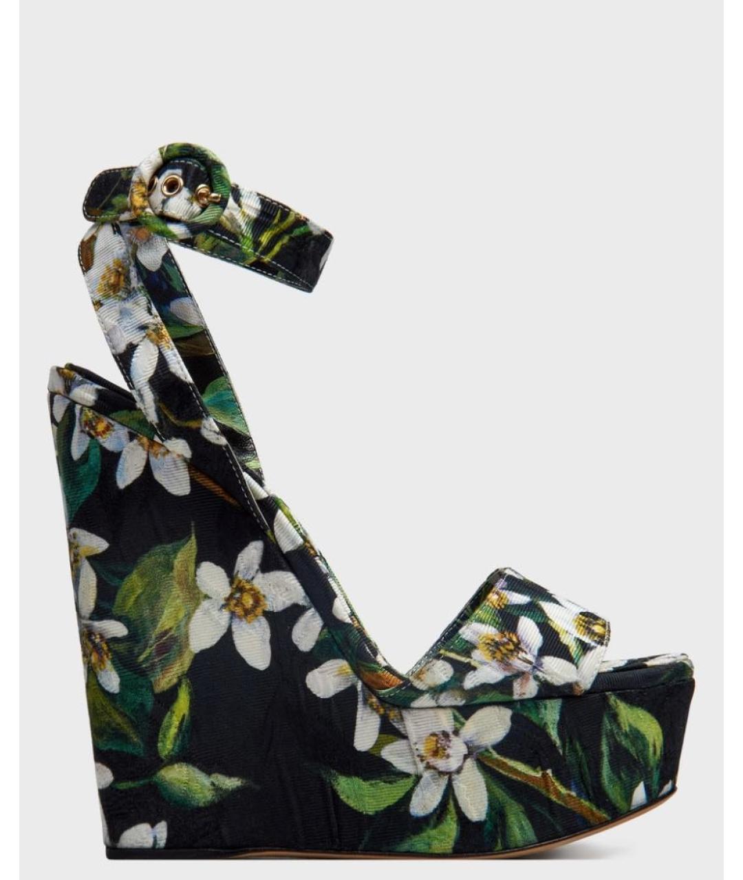 DOLCE&GABBANA Мульти текстильные босоножки, фото 6