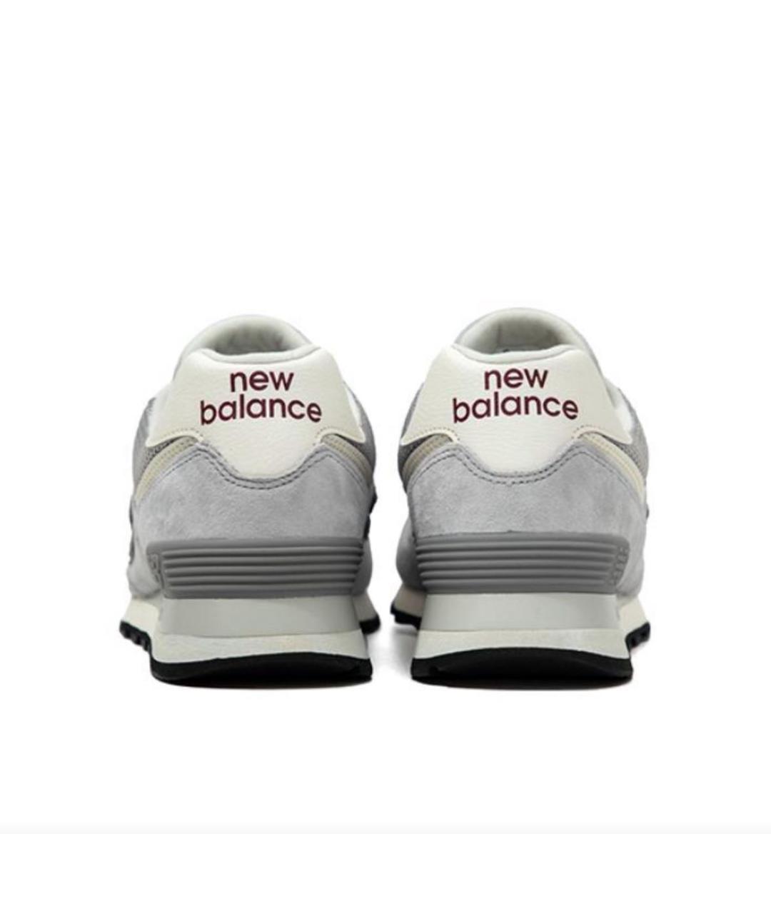 NEW BALANCE Серые замшевые низкие кроссовки / кеды, фото 4
