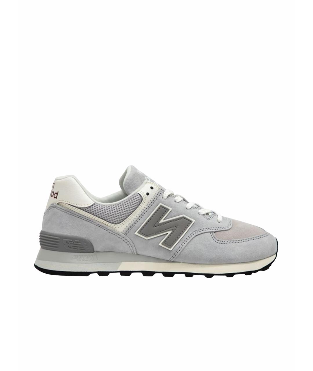 NEW BALANCE Серые замшевые низкие кроссовки / кеды, фото 1