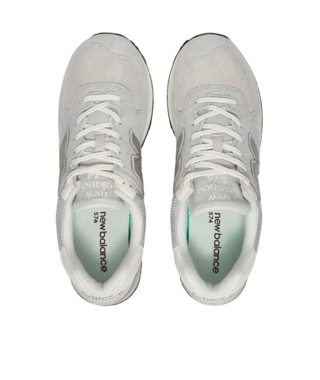 NEW BALANCE Серые замшевые низкие кроссовки / кеды, фото 3