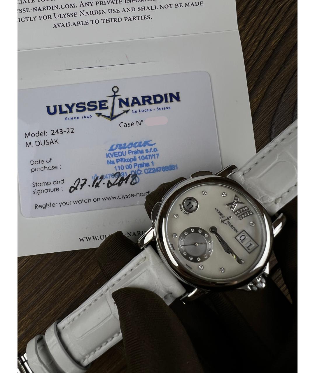 Ulysse Nardin Белые часы, фото 2