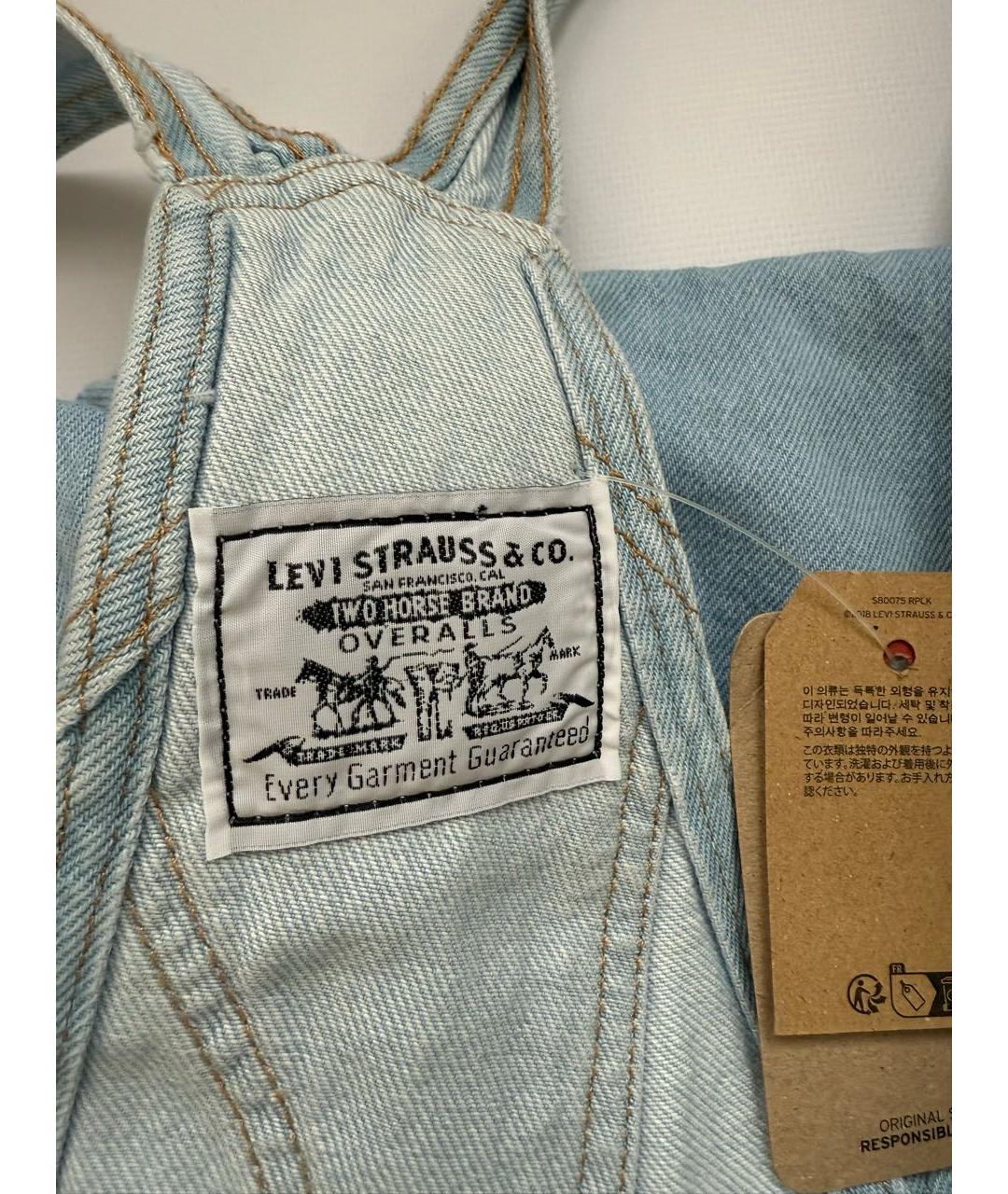 LEVI'S Голубой деним комбинезон, фото 6