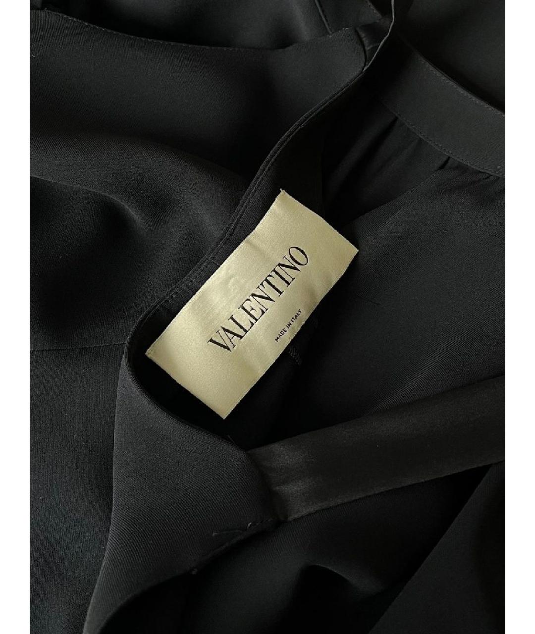 VALENTINO Темно-синее шелковое платье, фото 7