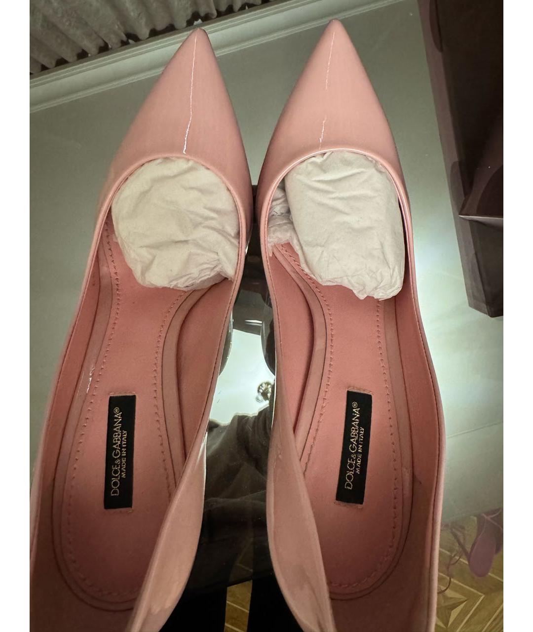 DOLCE&GABBANA Розовые туфли из лакированной кожи, фото 4