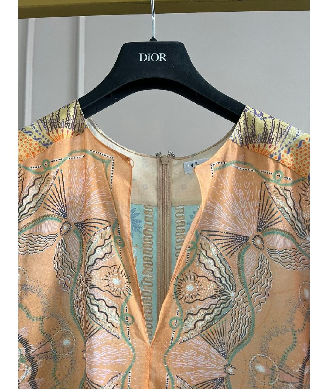 CHRISTIAN DIOR Мульти хлопковое платье, фото 3