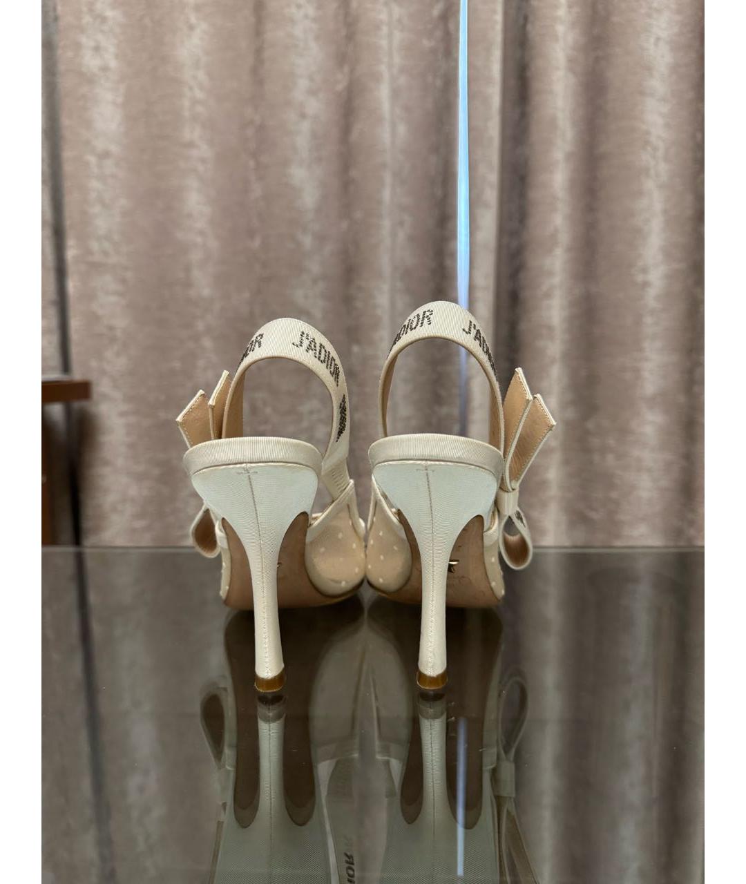 CHRISTIAN DIOR Белые текстильные туфли, фото 4