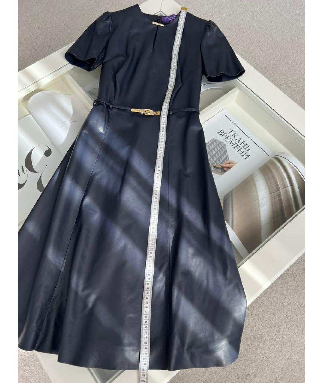 RALPH LAUREN Черное кожаное платье, фото 5