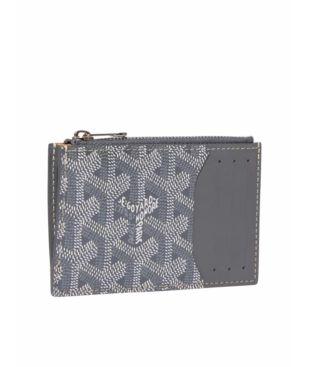 GOYARD Антрацитовый кожаный кошелек, фото 1