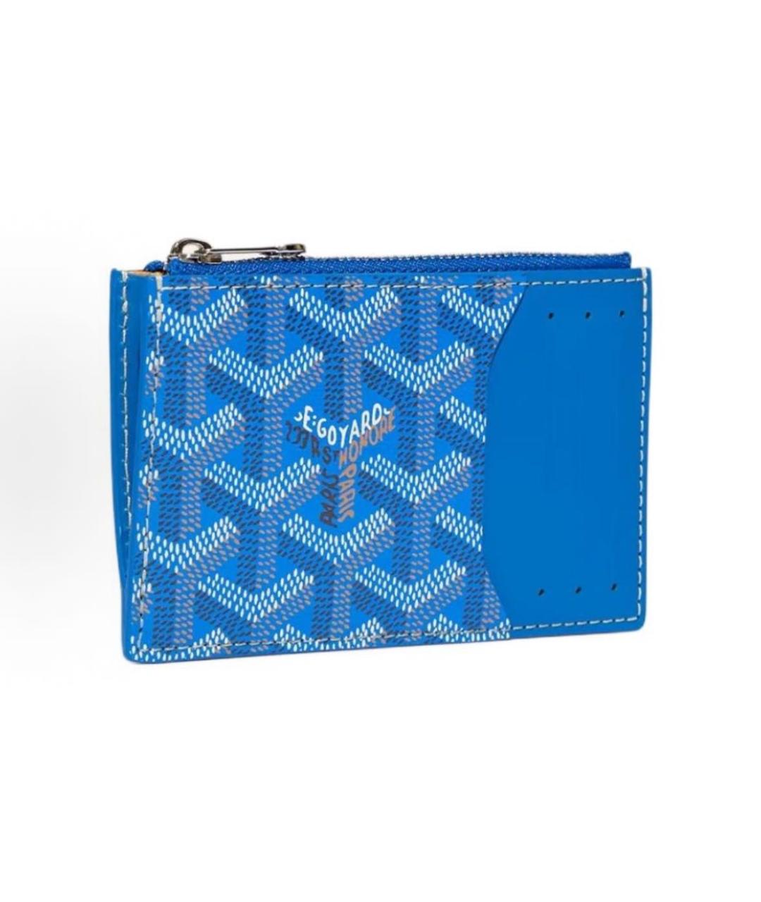 GOYARD Синий кожаный кардхолдер, фото 4