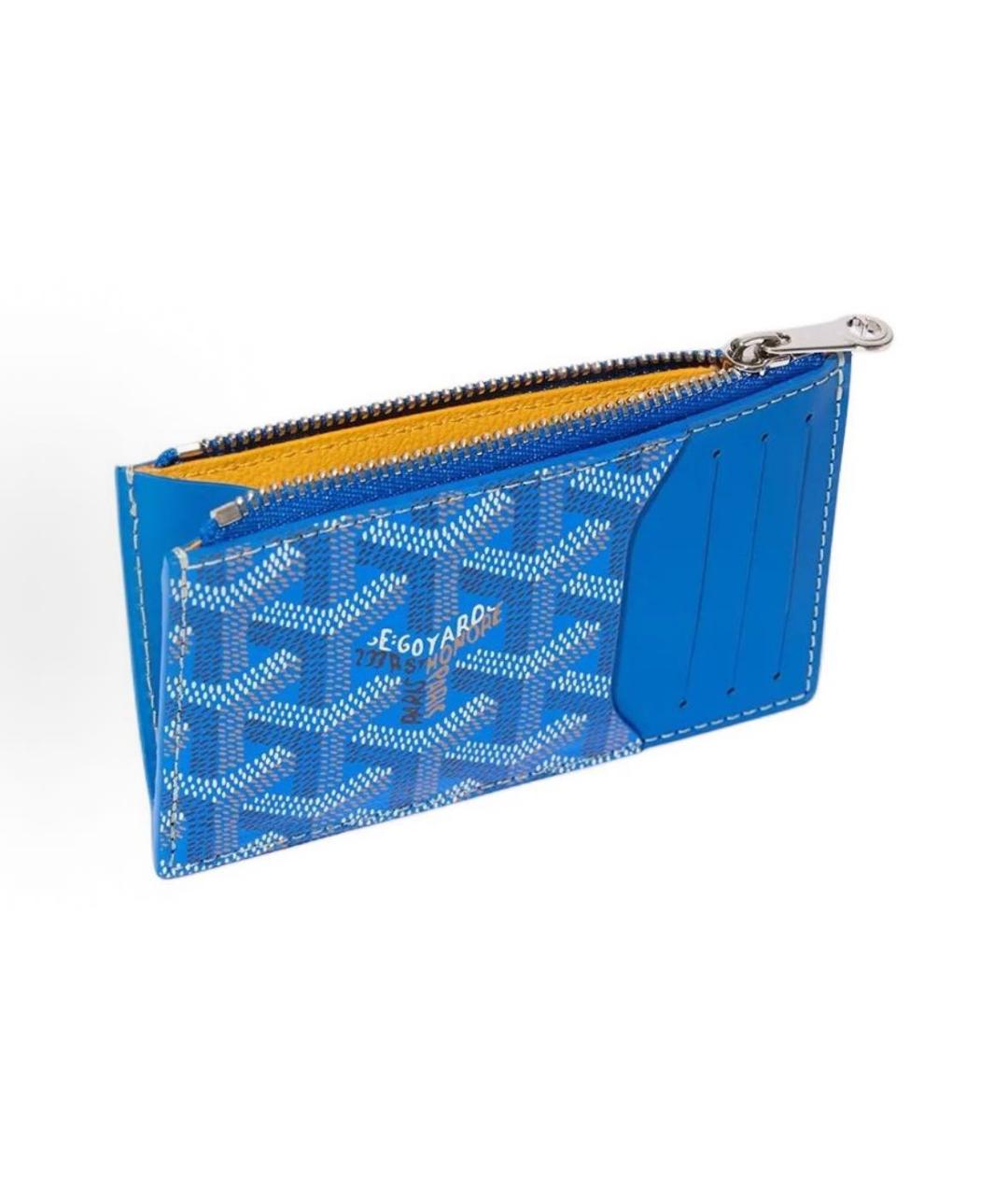 GOYARD Синий кожаный кардхолдер, фото 2