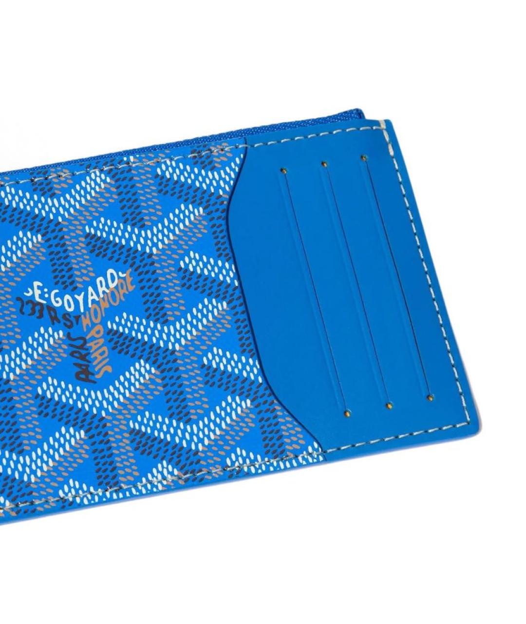 GOYARD Синий кожаный кардхолдер, фото 3