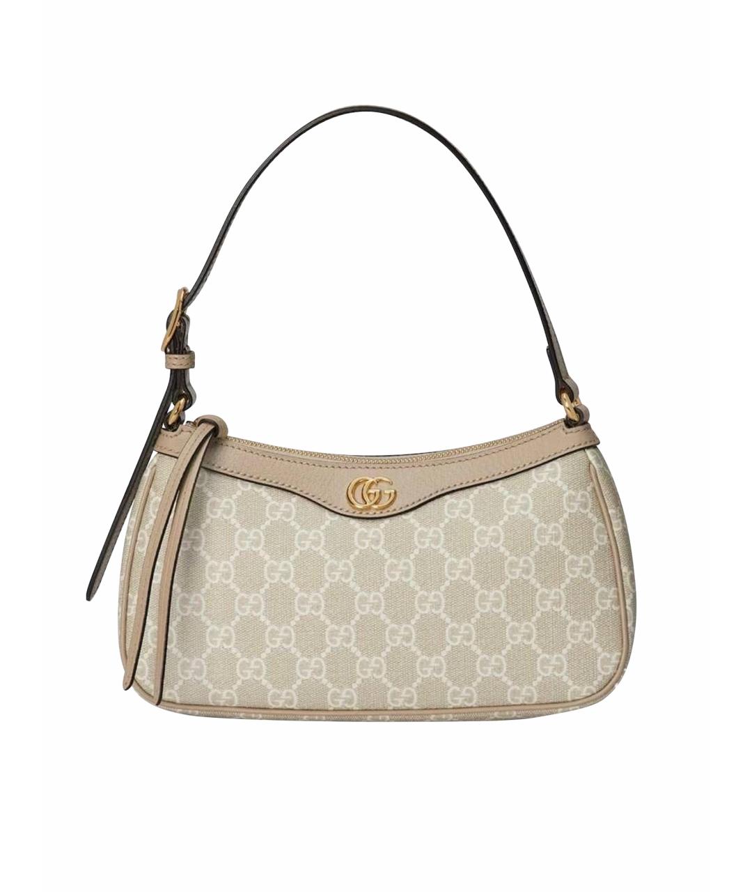 GUCCI Бежевая сумка с короткими ручками, фото 1
