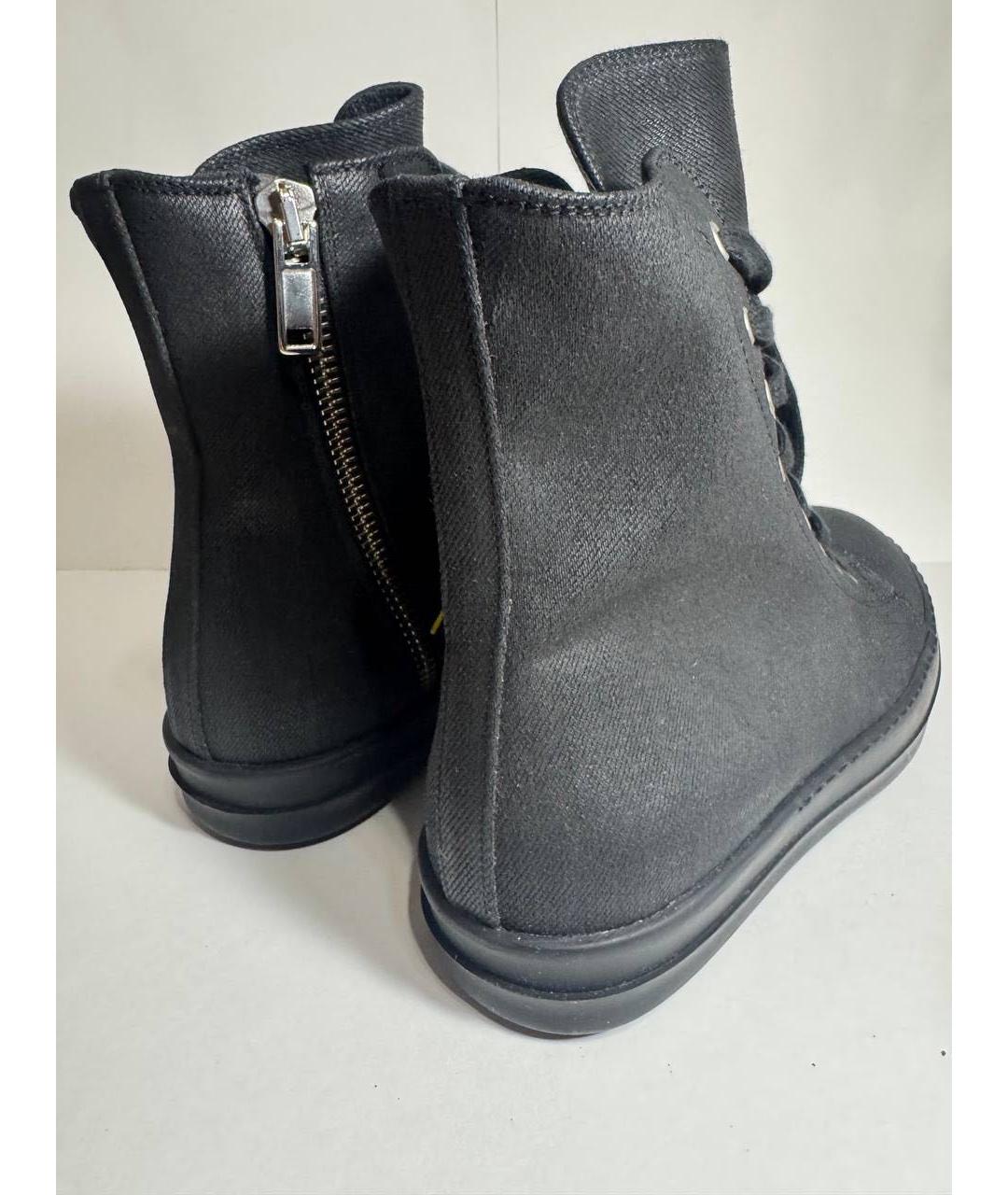 RICK OWENS DRKSHDW Черные высокие кроссовки / кеды, фото 4
