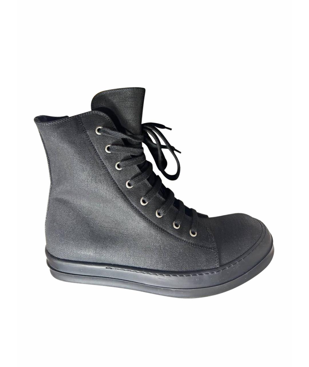 RICK OWENS DRKSHDW Черные высокие кроссовки / кеды, фото 1