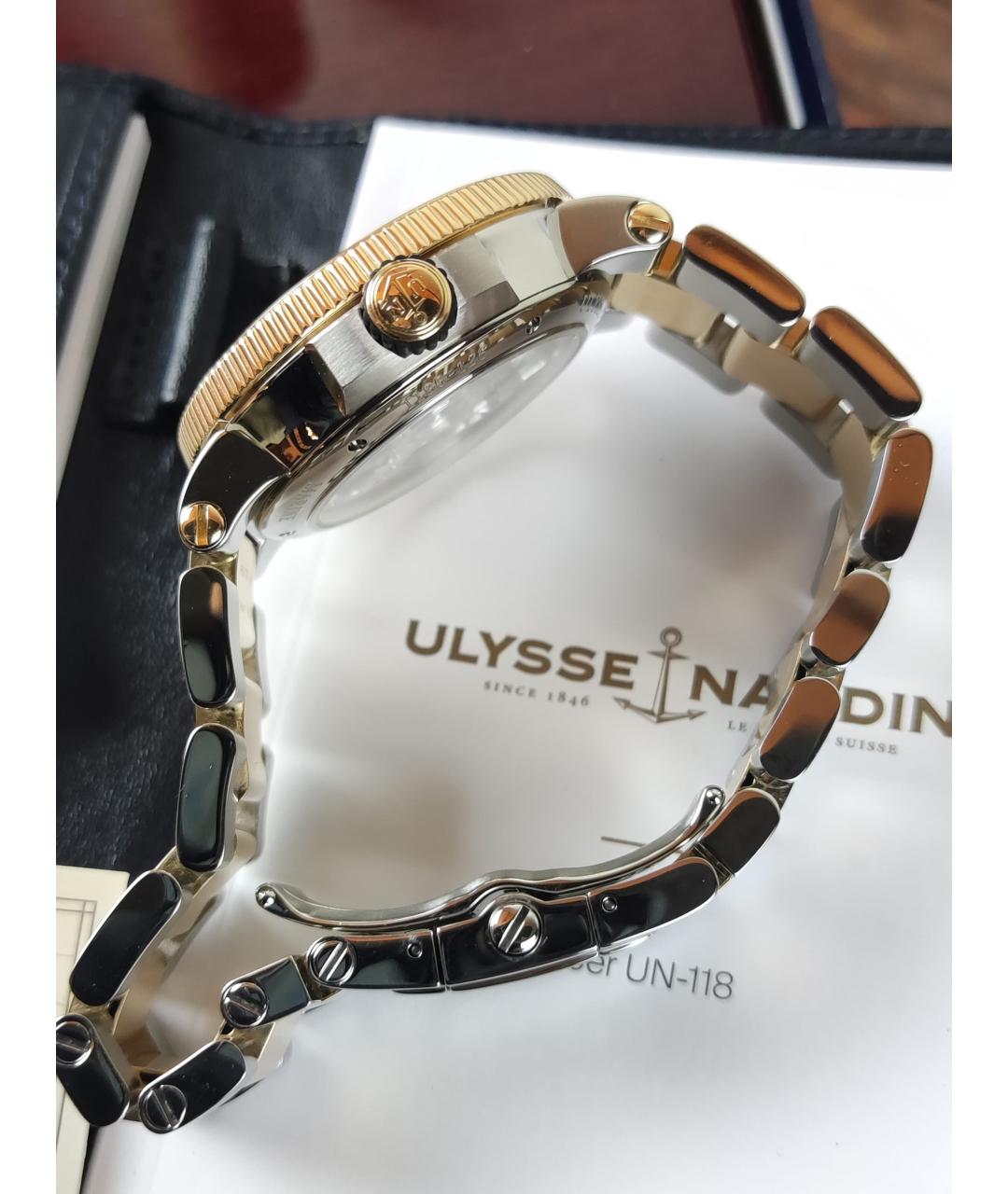 Ulysse Nardin Коричневые часы из розового золота, фото 5