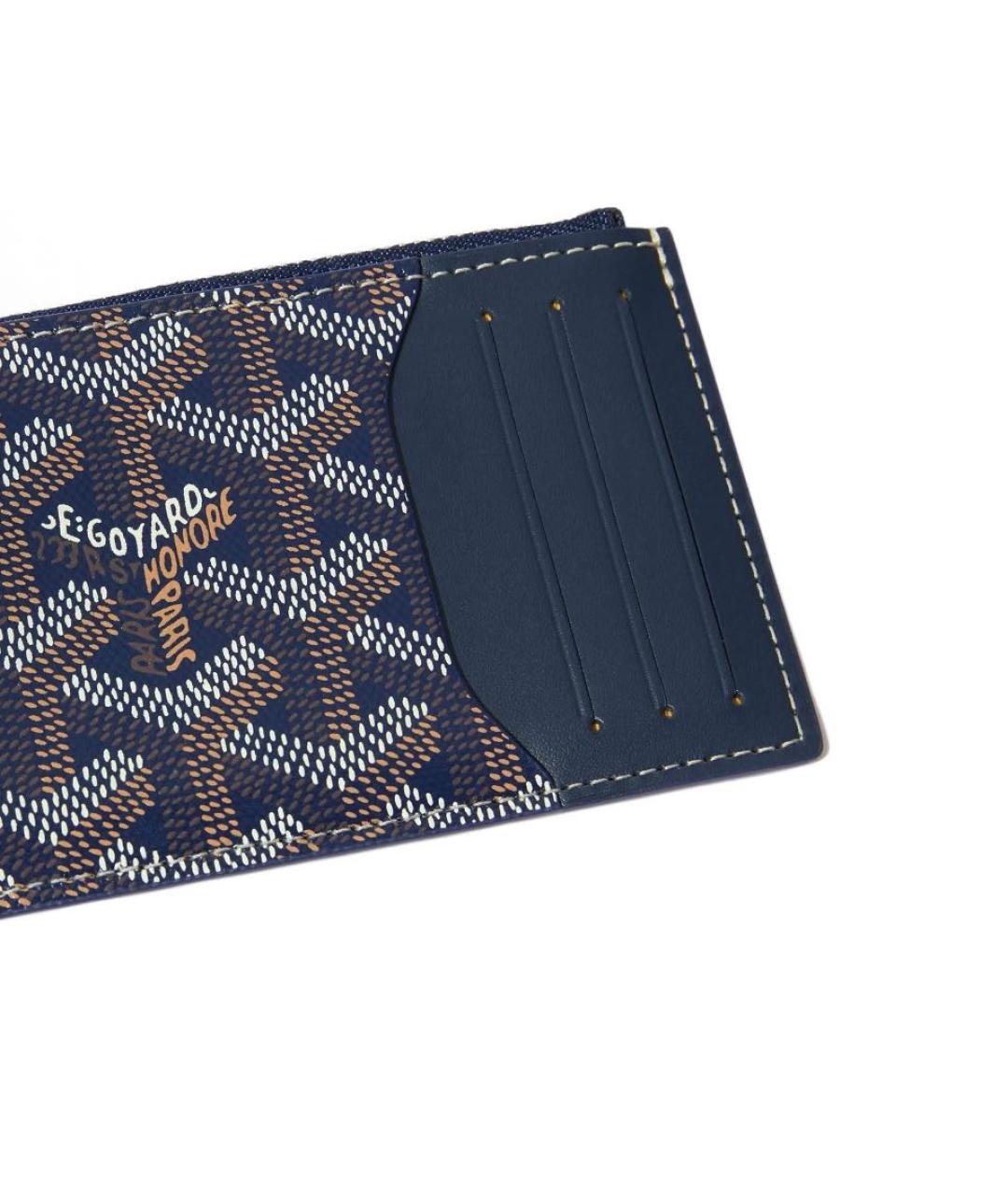 GOYARD Темно-синий кожаный кардхолдер, фото 3
