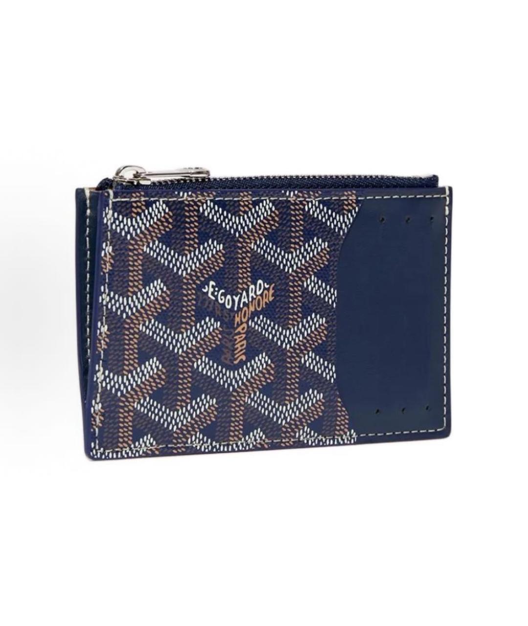 GOYARD Темно-синий кожаный кардхолдер, фото 4