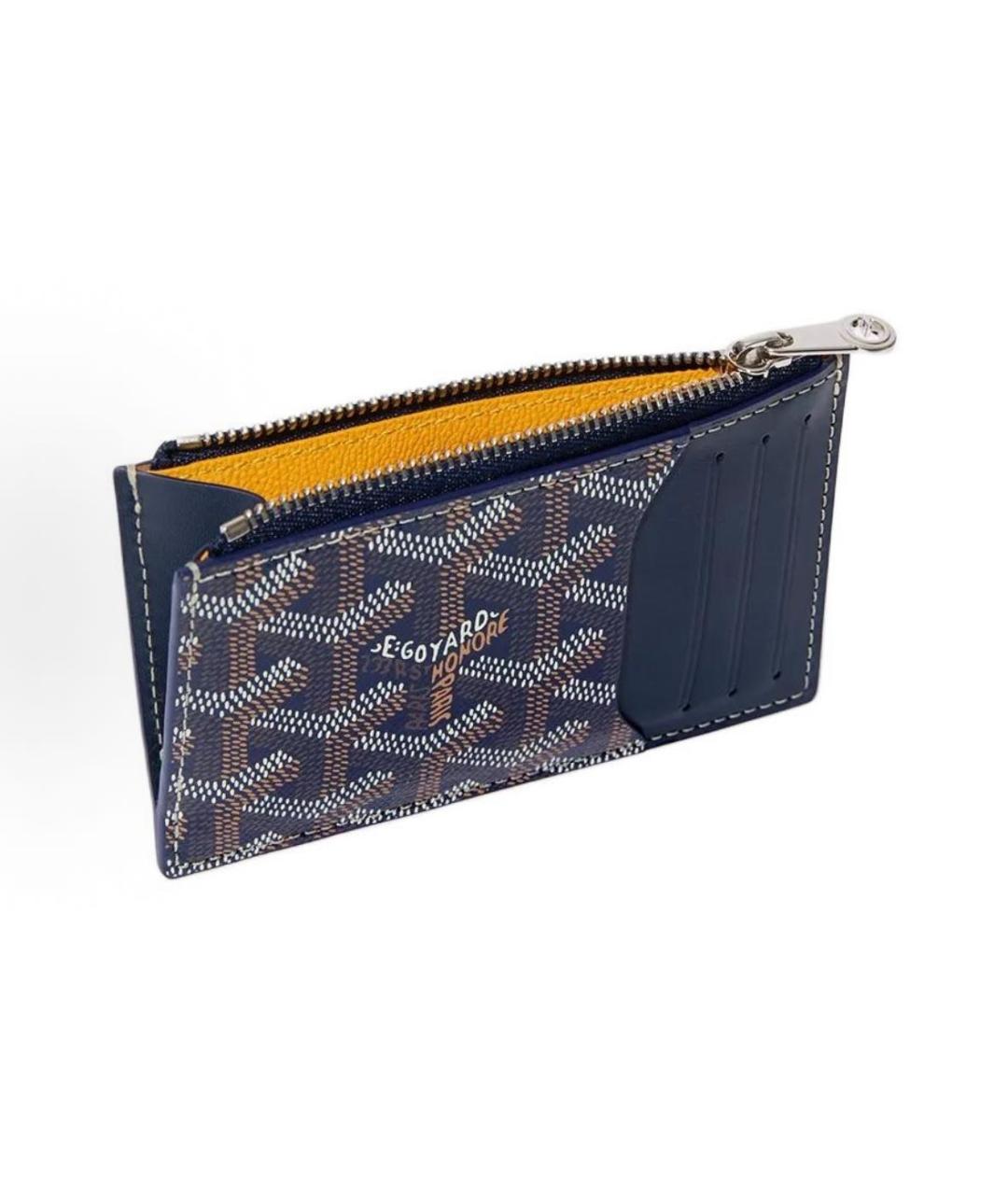 GOYARD Темно-синий кожаный кардхолдер, фото 2