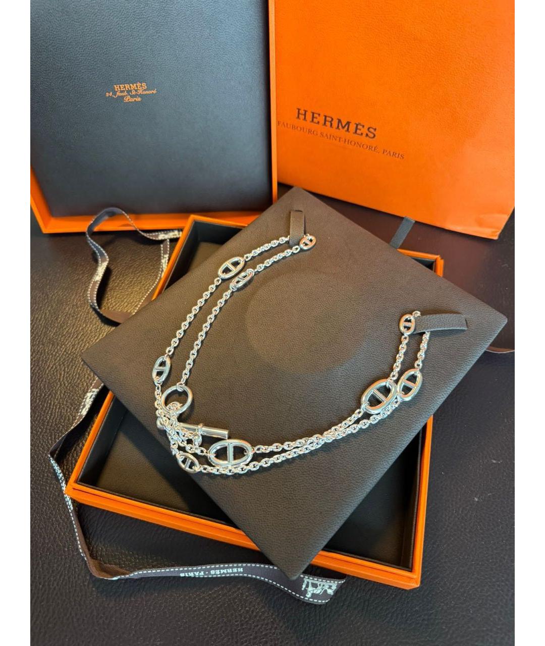 HERMES Серебряная серебряная цепочка, фото 3