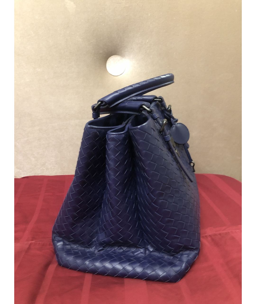 BOTTEGA VENETA Фиолетовая пелетеная сумка тоут, фото 2