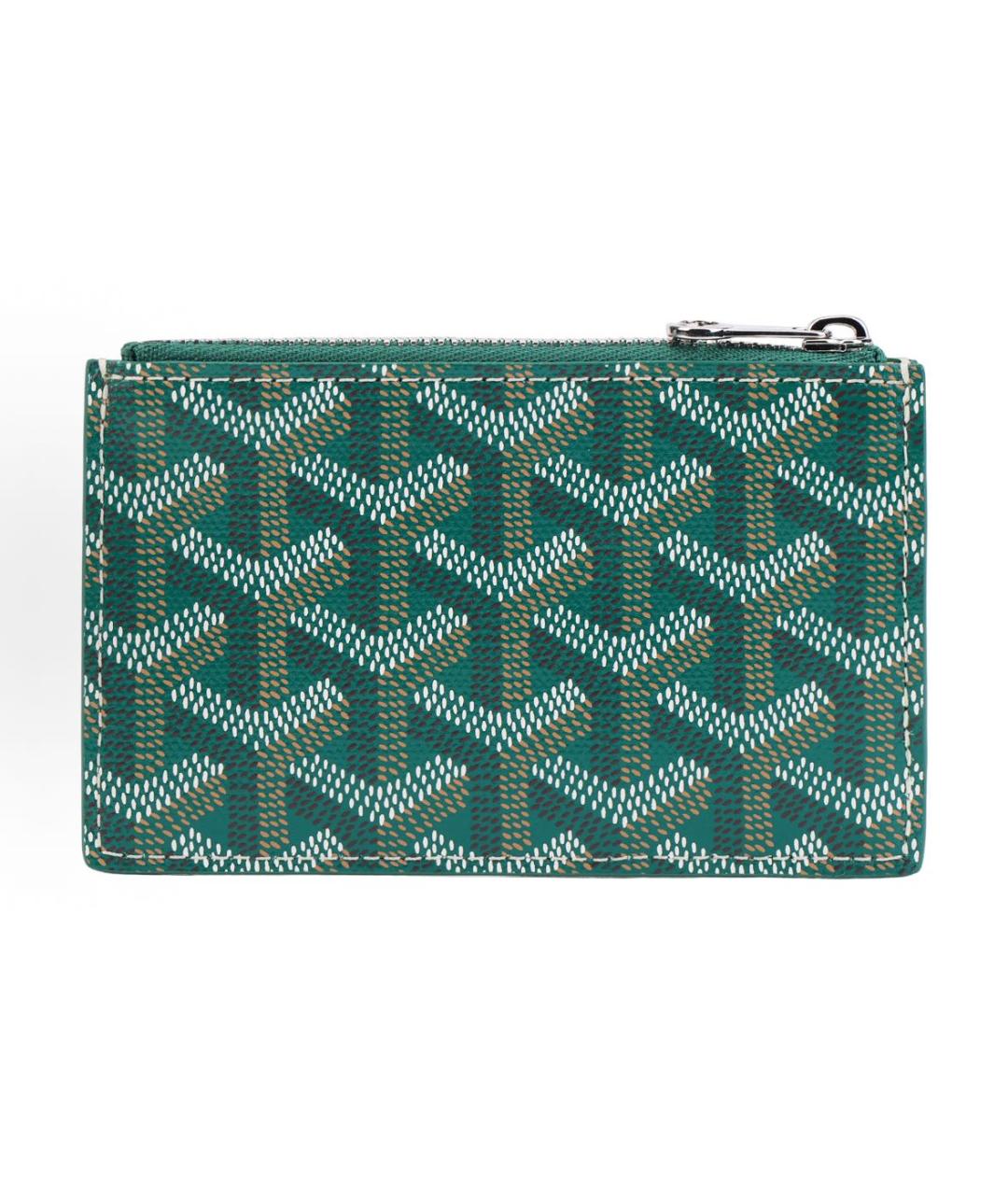 GOYARD Зеленый кожаный кардхолдер, фото 2