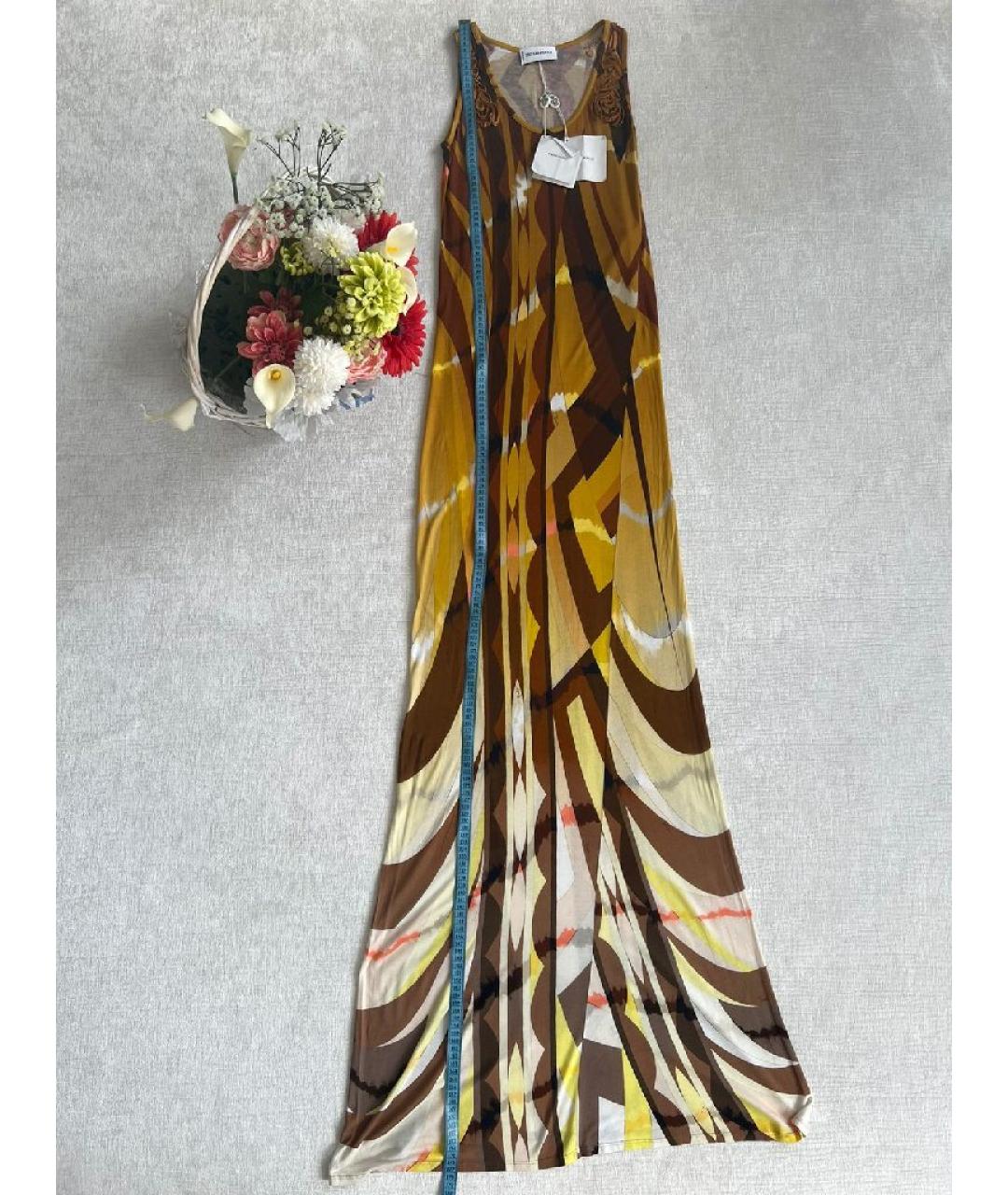 EMILIO PUCCI Желтое вискозное вечернее платье, фото 6