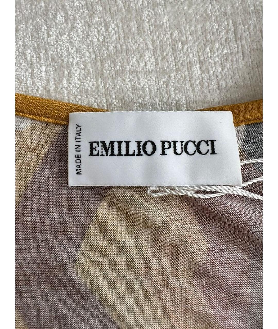 EMILIO PUCCI Желтое вискозное вечернее платье, фото 7