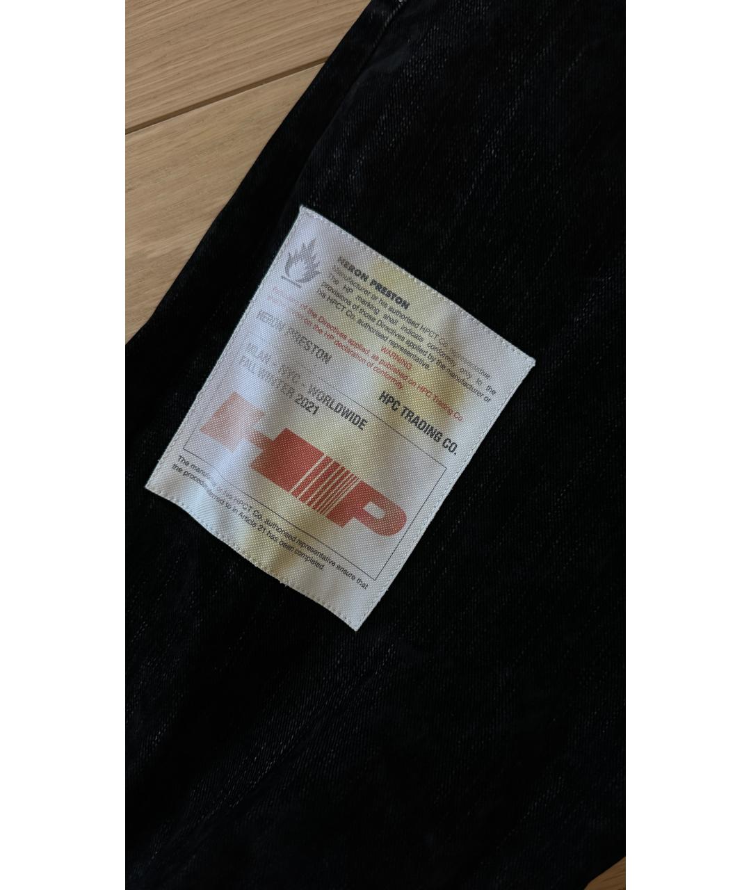 HERON PRESTON Черные хлопко-эластановые прямые джинсы, фото 4