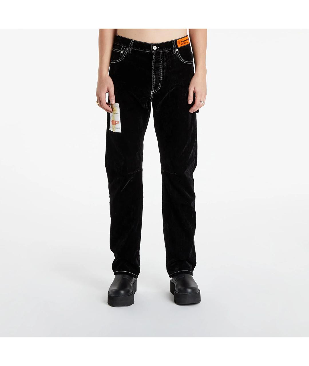 HERON PRESTON Черные хлопко-эластановые прямые джинсы, фото 7