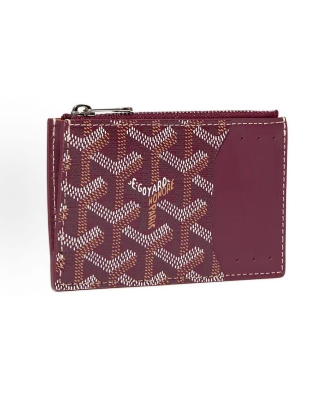 GOYARD Бордовый кожаный кардхолдер, фото 4