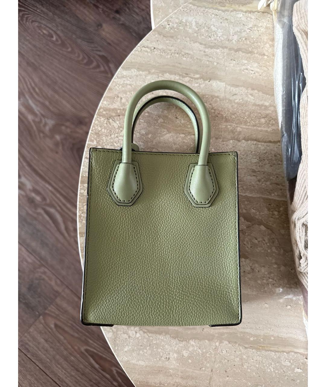 MICHAEL KORS Зеленая кожаная сумка тоут, фото 3