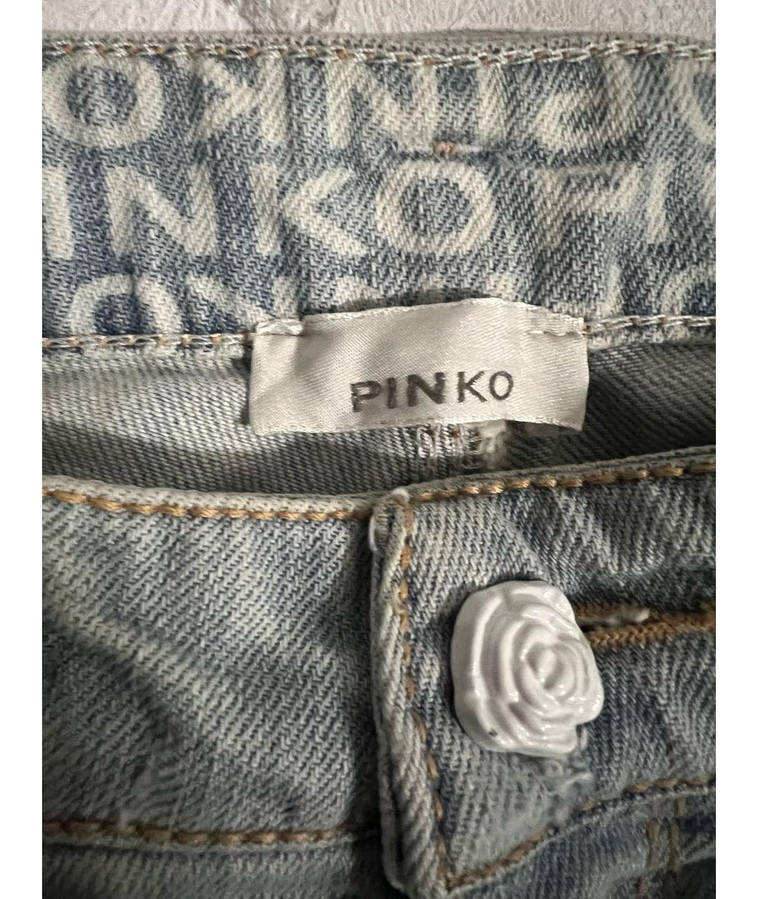 PINKO Голубые хлопковые джинсы клеш, фото 3