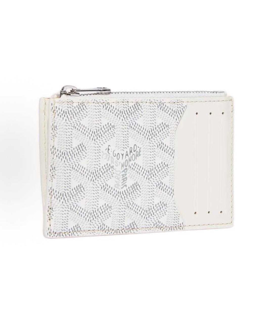GOYARD Белый кожаный кардхолдер, фото 4