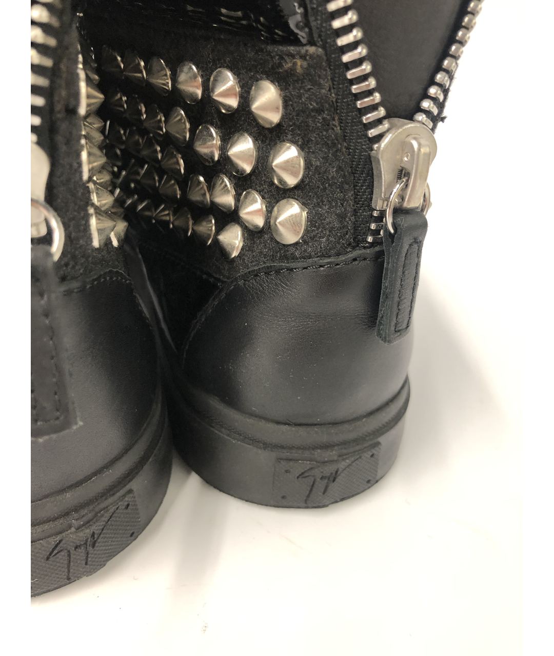 GIUSEPPE ZANOTTI DESIGN Черные кожаные кроссовки, фото 3