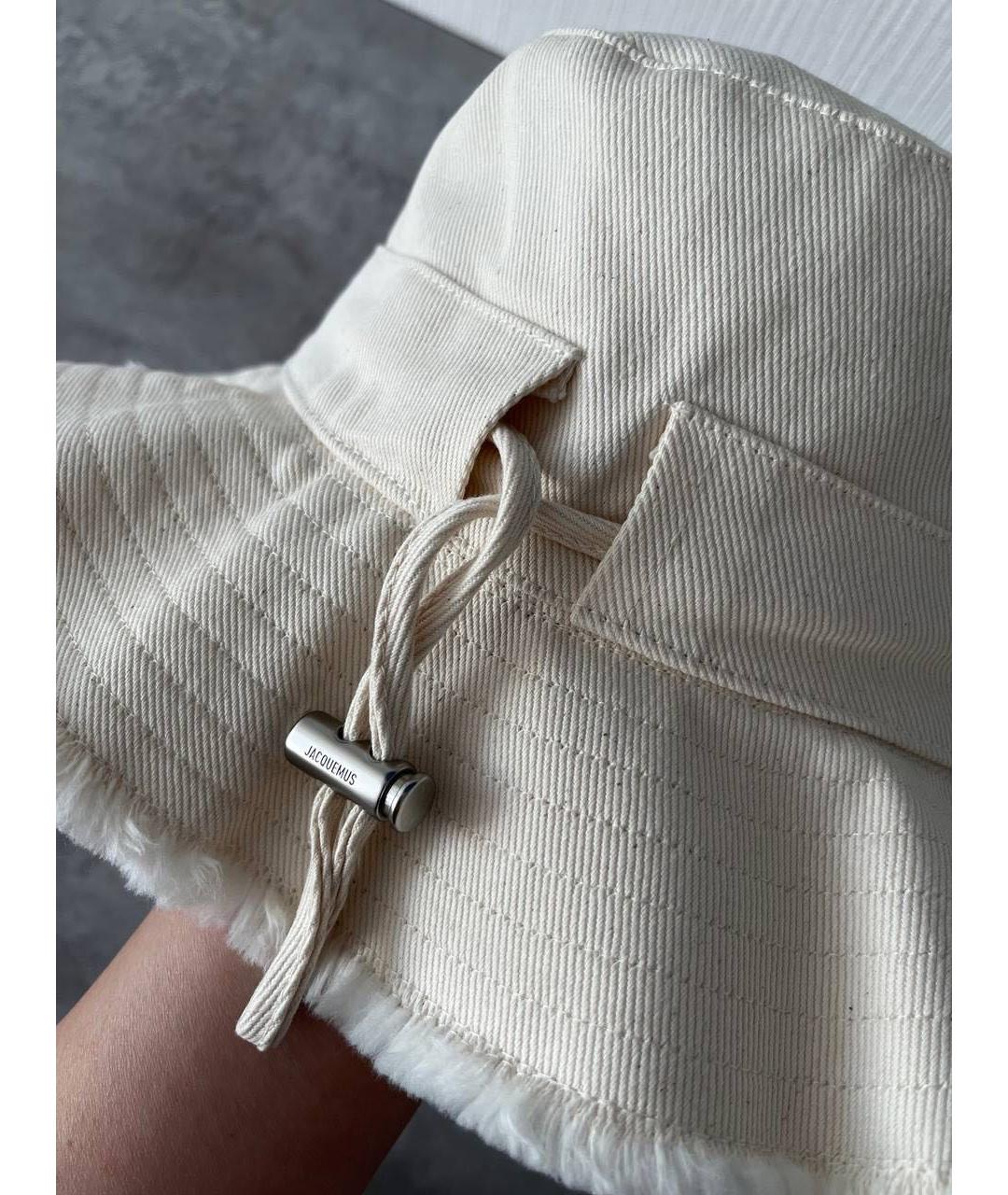 JACQUEMUS Бежевая хлопковая панама, фото 4