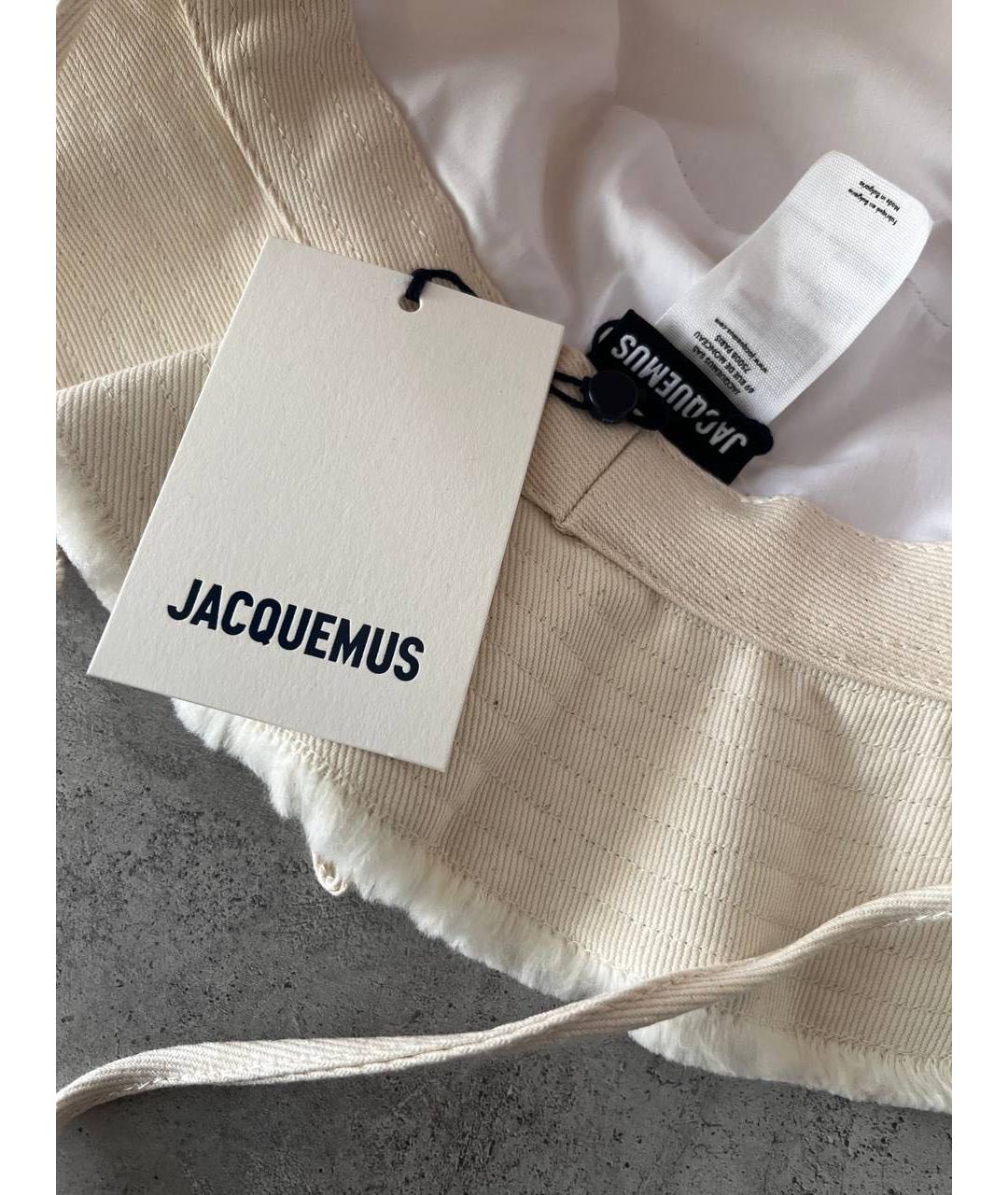 JACQUEMUS Бежевая хлопковая панама, фото 5