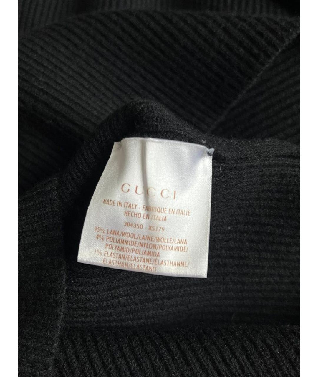 GUCCI Черное шерстяное платье, фото 8