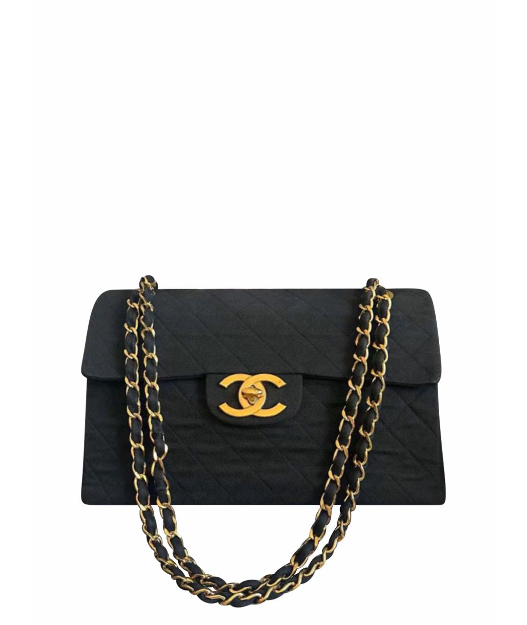 CHANEL Черная тканевая сумка тоут, фото 1