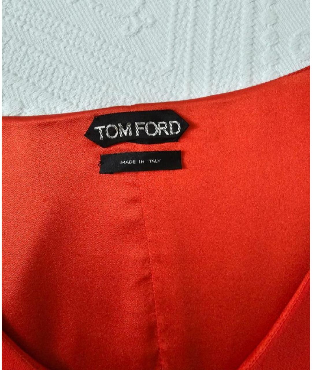 TOM FORD Красное вискозное платье, фото 7