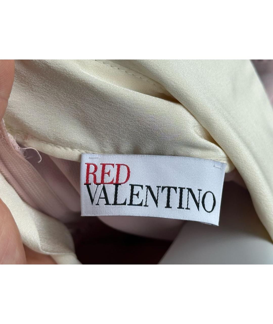 RED VALENTINO Коралловое полиэстеровое повседневное платье, фото 3