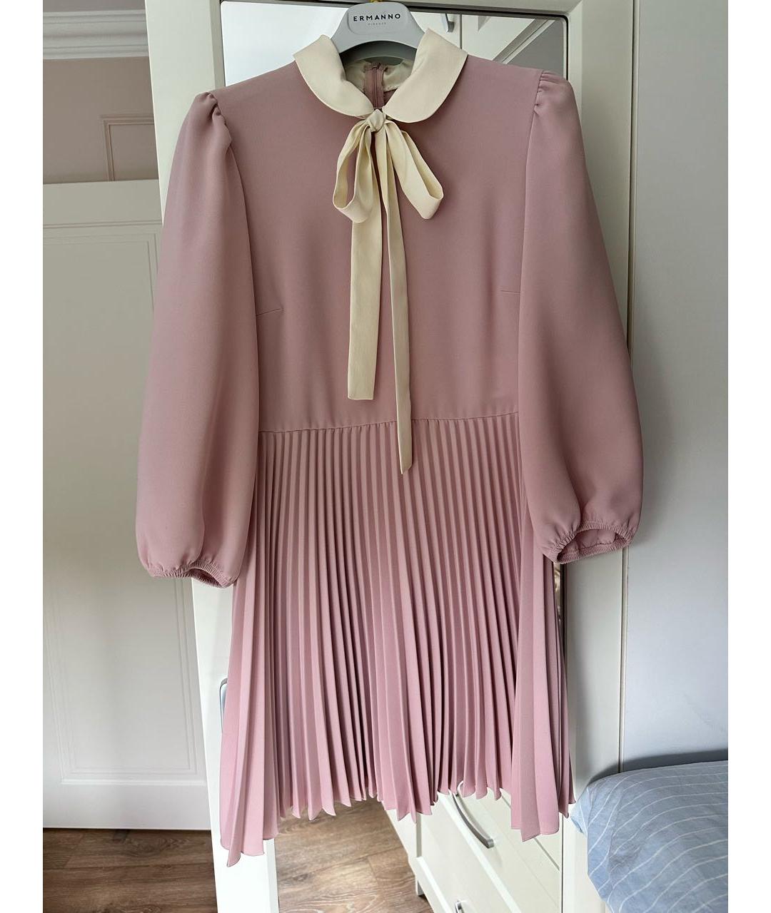RED VALENTINO Коралловое полиэстеровое повседневное платье, фото 5