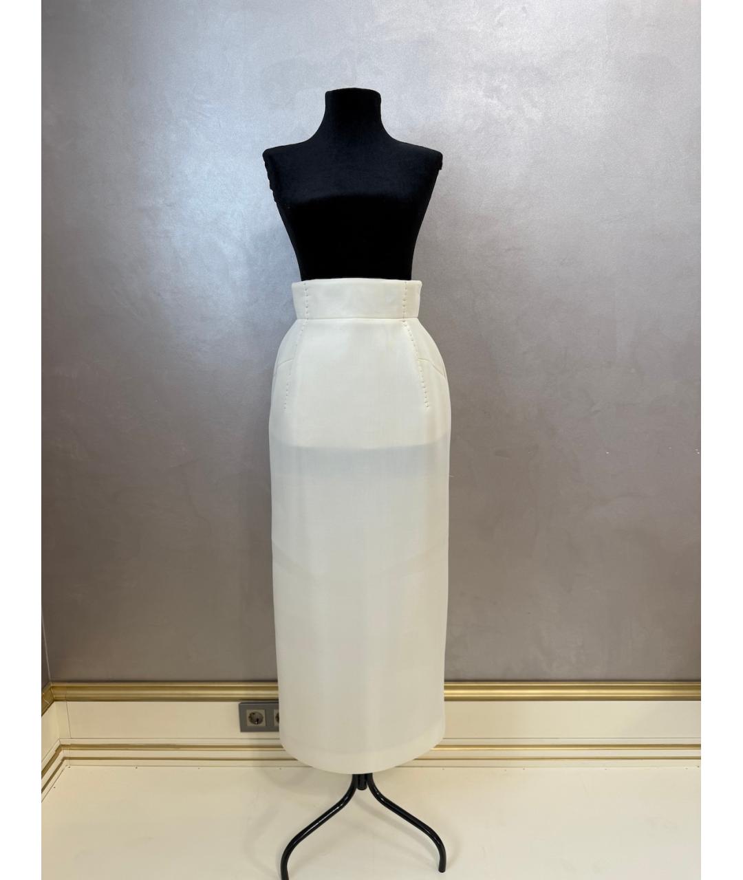 MAISON MARGIELA Белая юбка миди, фото 7