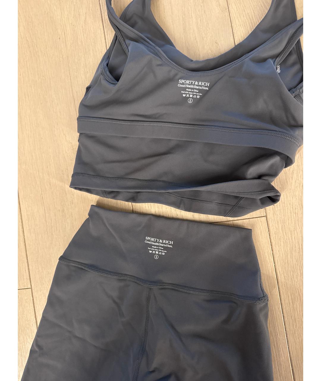 SPORTY AND RICH Серый синтетический спортивные костюмы, фото 3
