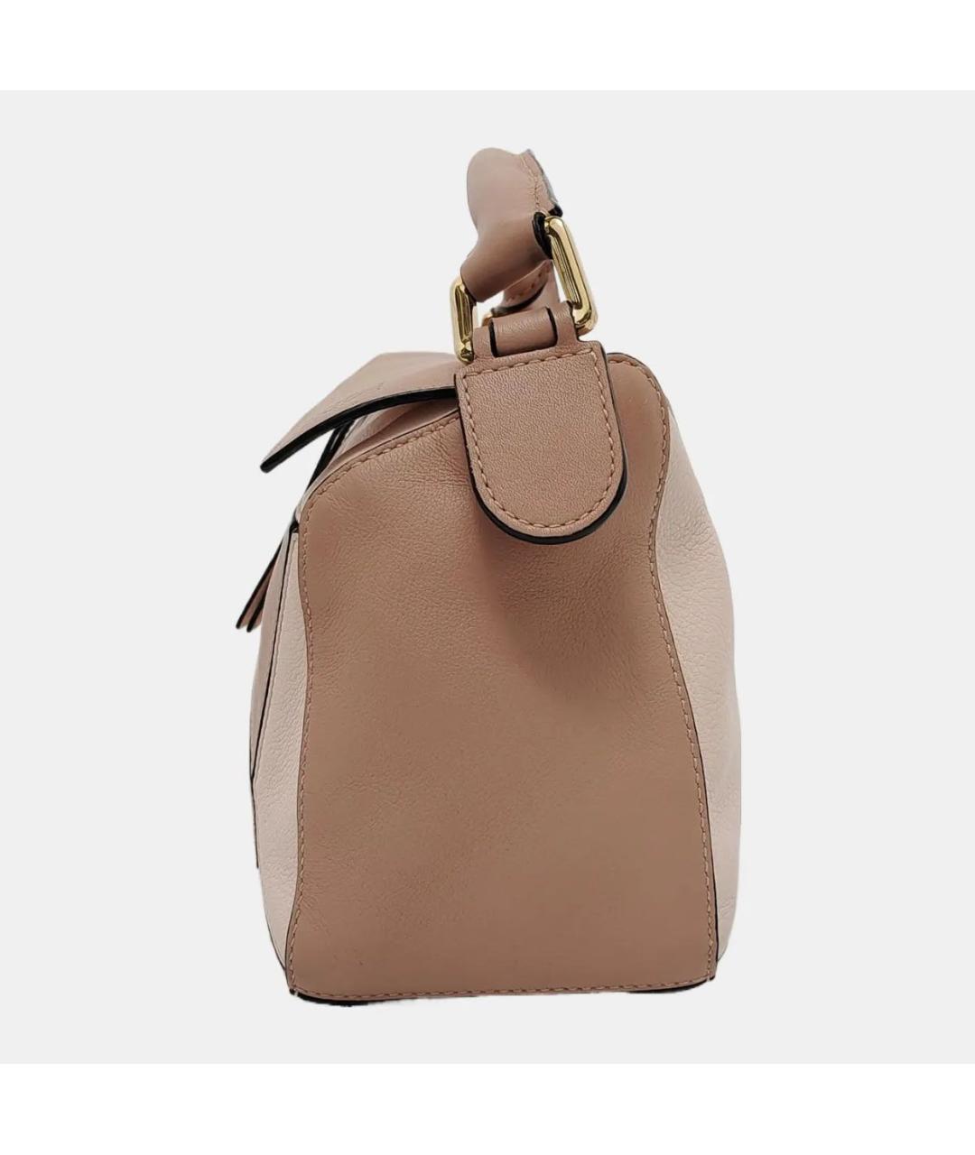 LOEWE Бежевая кожаная сумка через плечо, фото 2