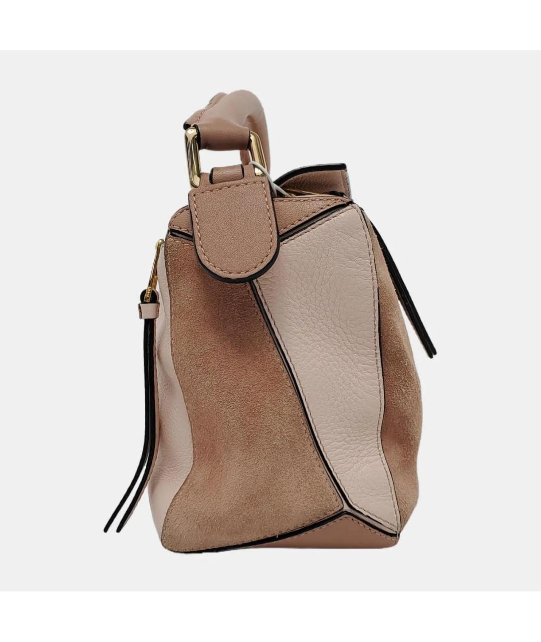LOEWE Бежевая кожаная сумка через плечо, фото 3