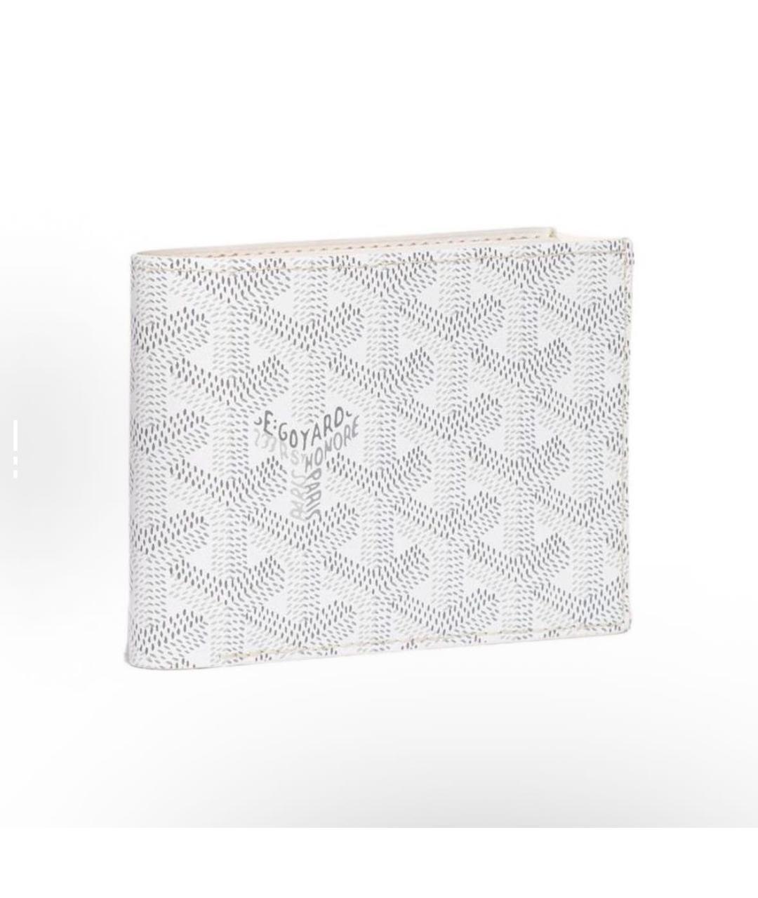 GOYARD Белый кожаный кошелек, фото 4